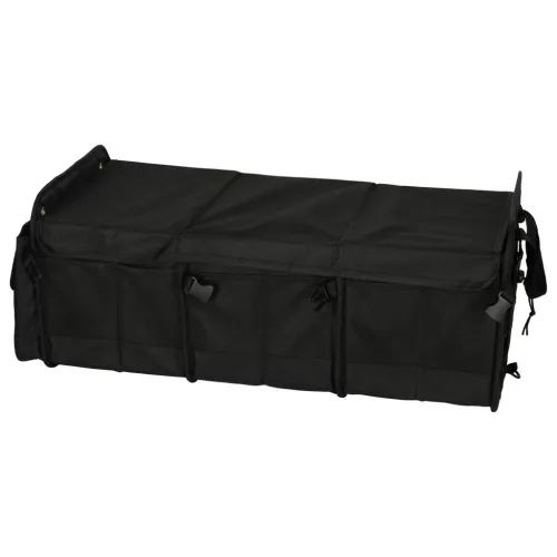 Összecsukható csomagtartó rendszerező hordozó fülekkel 100l, fekete - 32x37x75cm