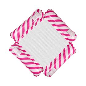   Felfújható úszó nyugágy, rózsaszín/fehér 100x100cm - 100kg