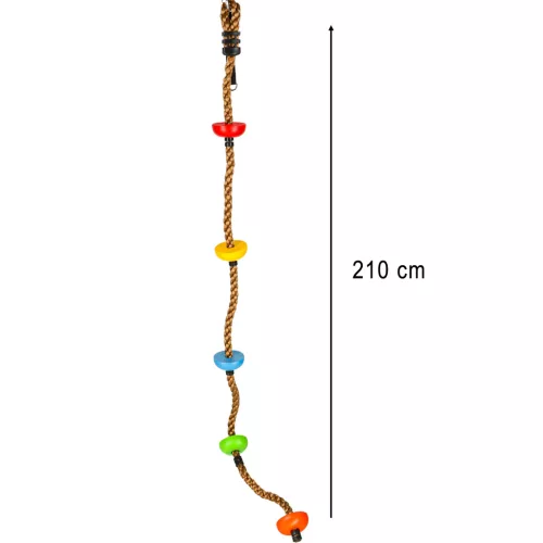 Gyerek mászókötél csúszásgátló korongokkal 200cm - 100kg