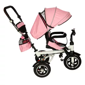   Ikonka Trike Fix V3 360°-ban fordítható Tricikli dönthető háttámlával - rózsaszín
