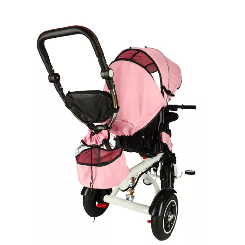 Ikonka Trike Fix V3 360°-ban fordítható Tricikli dönthető háttámlával - rózsaszín