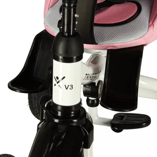 Ikonka Trike Fix V3 360°-ban fordítható Tricikli dönthető háttámlával - rózsaszín