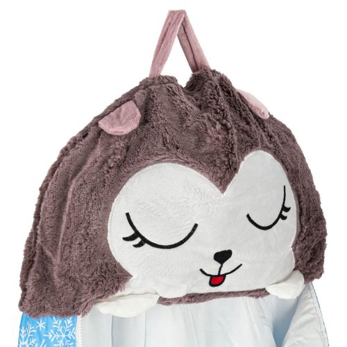 2 az 1-ben gyerek hálózsák és plüss, rózsaszín - 125x50cm