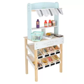 Fa játék bevásárló stand - 97x27x45cm