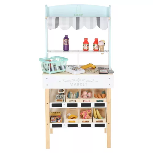 Fa játék bevásárló stand - 97x27x45cm