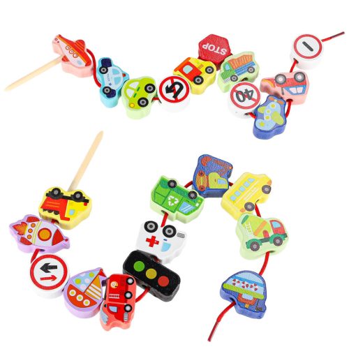 Fa felfűzhető jármű blokkok közlekedési táblákkal