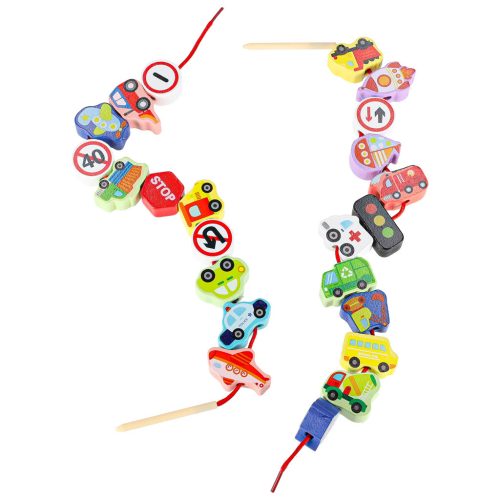 Fa felfűzhető jármű blokkok közlekedési táblákkal