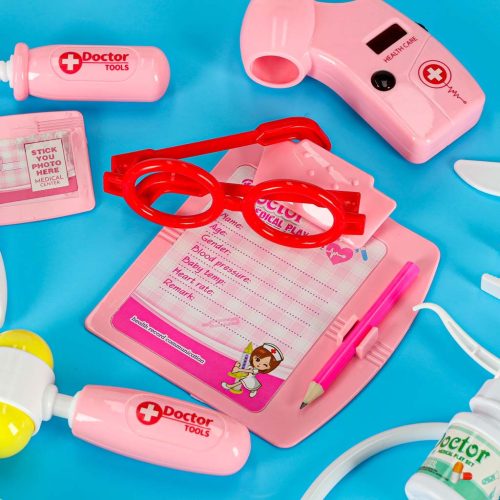 Játék orvosi készlet jelmezzel ládában - 35db