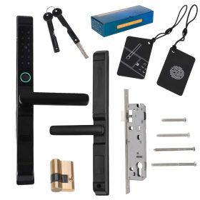   Okos elektronikus ajtózár ujjlenyomat-olvasóval, kóddal és kártyaolvasóval