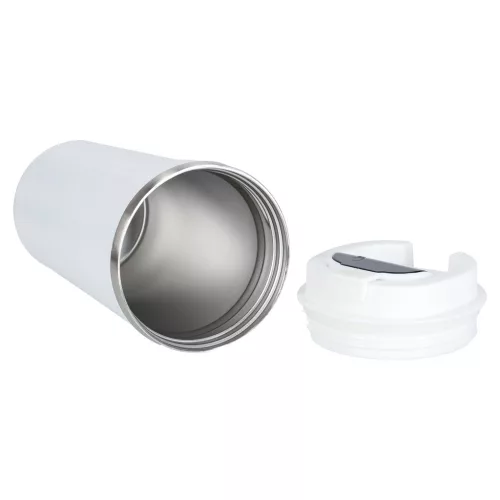 Rozsdamentes acél termosz bögre LED kijelzővel, 420ml - fehér