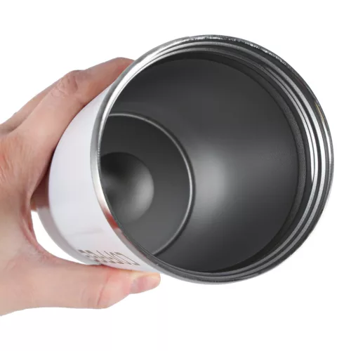 Rozsdamentes acél termosz bögre LED kijelzővel, 420ml - fehér