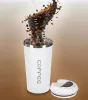 Rozsdamentes acél termosz bögre LED kijelzővel, 420ml - fehér