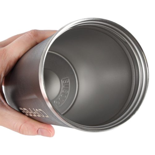 Rozsdamentes acél termosz bögre LED kijelzővel, 420ml - fekete