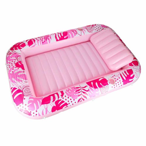 Felfújható matrac párnával, rózsaszín - 175x115cm