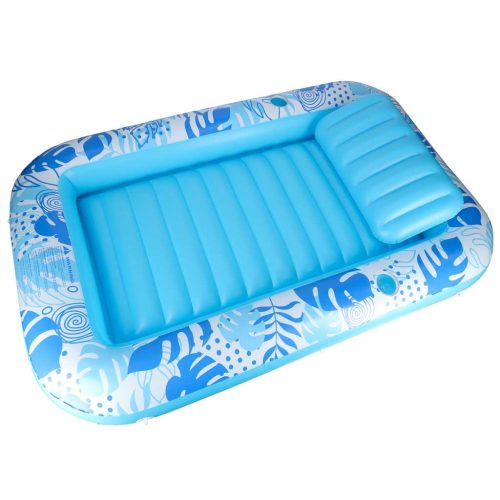 Felfújható matrac párnával, kék - 175x115cm