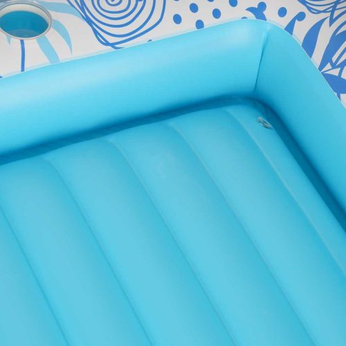 Felfújható matrac párnával, kék - 175x115cm