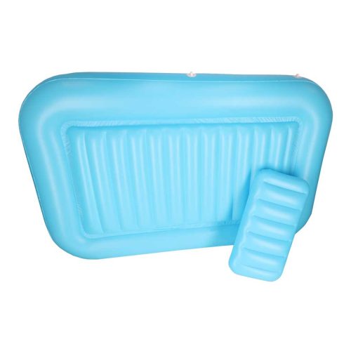 Felfújható matrac párnával, kék - 175x115cm