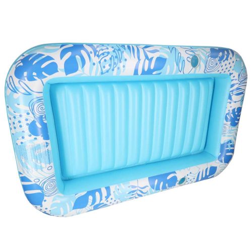 Felfújható matrac párnával, kék - 175x115cm