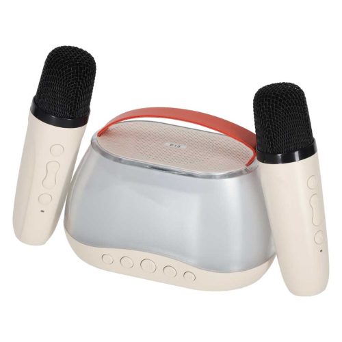 Bluetooth karaoke szett két mikrofonnal és RGB világítással