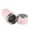 Termoszbögre hőmérséklet jelzővel, rózsaszín - 420ml