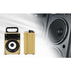   Vezeték Nélküli / Wireless Hangszóró - Fa mintával - /Fm/USB/Sd kártya/Rádió