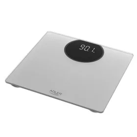   Fürdőszobai mérleg LCD kijelzővel, ezüst 180kg/100g - 30x30cm