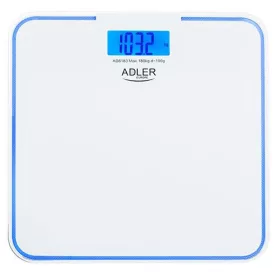   Fürdőszobai mérleg LCD kijelzővel és élvilágítással, fehér 180kg/100g - 30x30cm