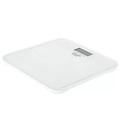 Fürdőszobai mérleg LCD kijelzővel és élvilágítással, fehér 180kg/100g - 30x30cm