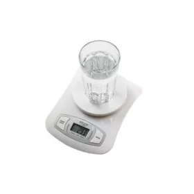 Konyhai mérleg tállal, fehér- 5kg/1g