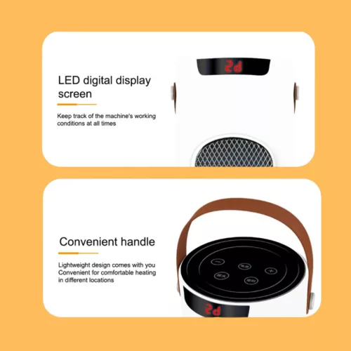 ADM elektromos torony fűtőtest távirányítóval és LED kijelzővel - 1500W