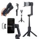 Selfie stick 2 tengelyes stabilizátorral és lámpával