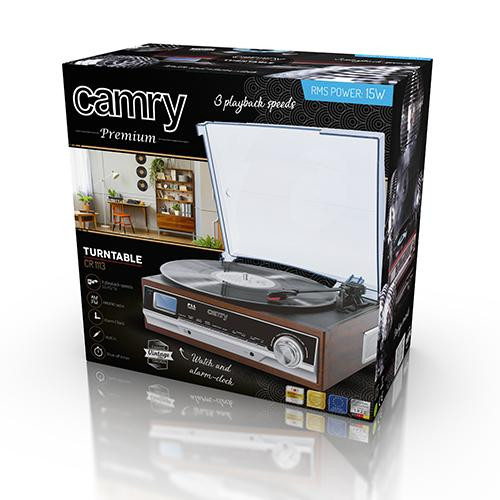 Camry CR 1113 Bakelit Lemezjátszó Rádióval - Barna