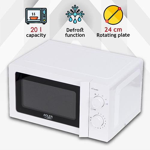 Adler AD 6205 Mikrohullámú sütő - 700W