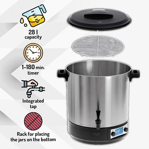Adler AD 4496 befőzőedény 2600W - 28 l
