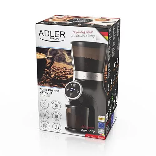 Adler AD 4450 kávédaráló 300W - fekete
