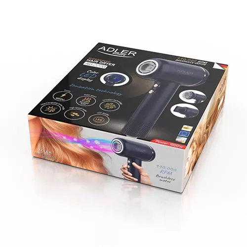 Adler AD 2270 hajszárító 1800W - fekete