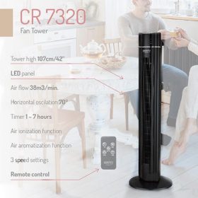 Camry CR 7320 toronyventilátor - 107cm