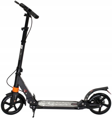 Összecsukható roller kéz és lábfékkel - fekete