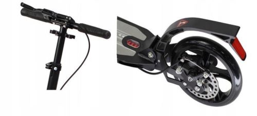 Összecsukható roller kéz és lábfékkel - fekete