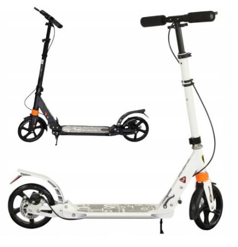 Összecsukható roller lábfékkel - fekete