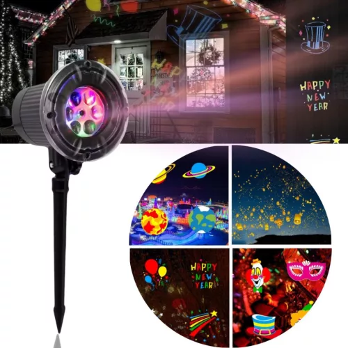 LED hópehely vetítő lámpa