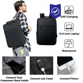 Lopásbiztos vízálló hátizsák USB porttal - 20l