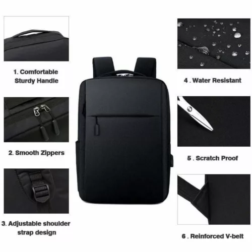 Lopásbiztos vízálló hátizsák USB porttal - 20l